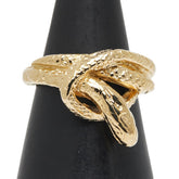 K18YG イエローゴールド ヘビ スネーク モチーフ リング 指輪 レディース 5号 【中古】